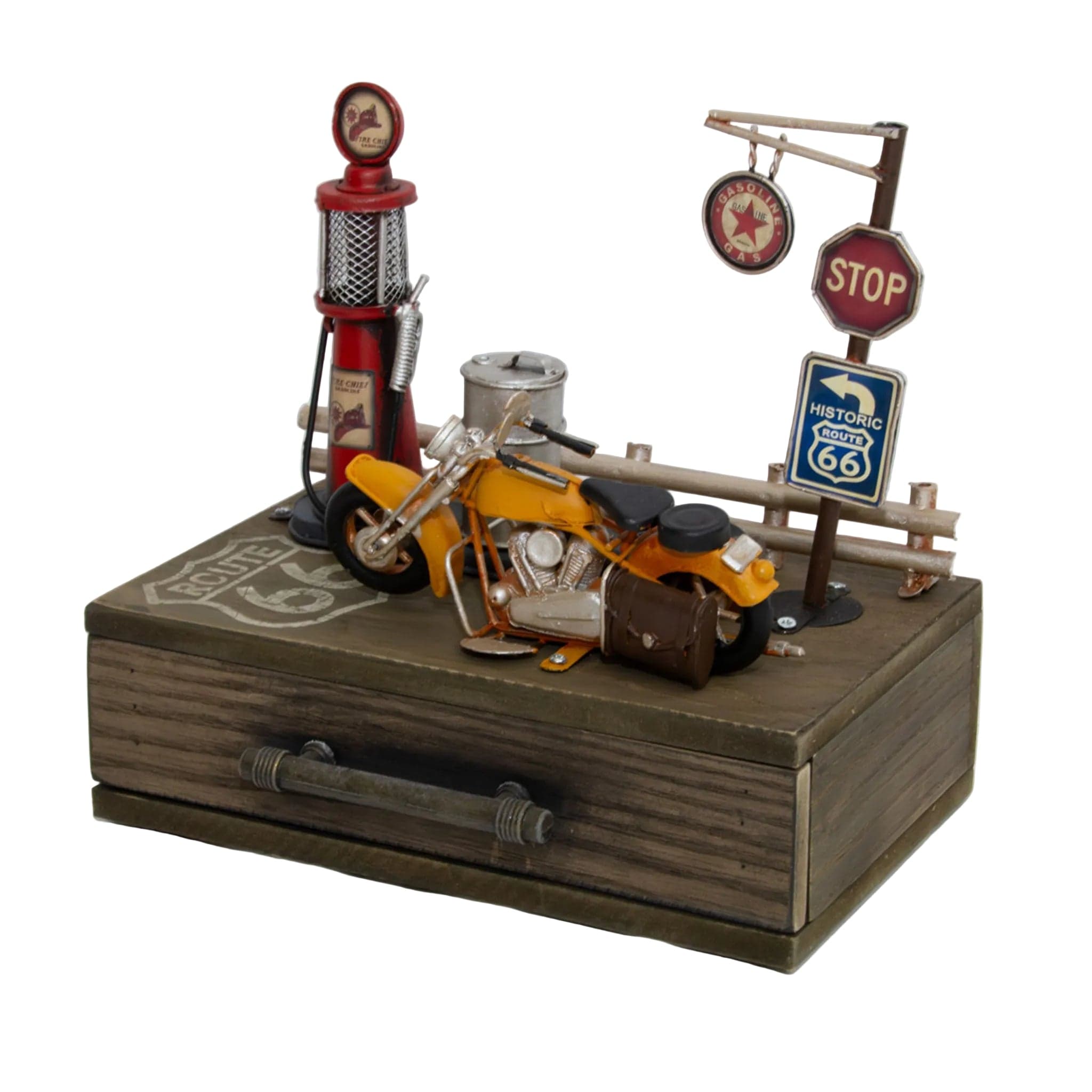 Motorfiets Opbergbox - handgemaakte decoratie